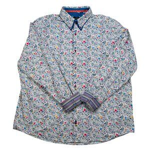 Next Signature Regular Fit 3XL Floral Shirt Long Sleeve Button Down Work Brunch